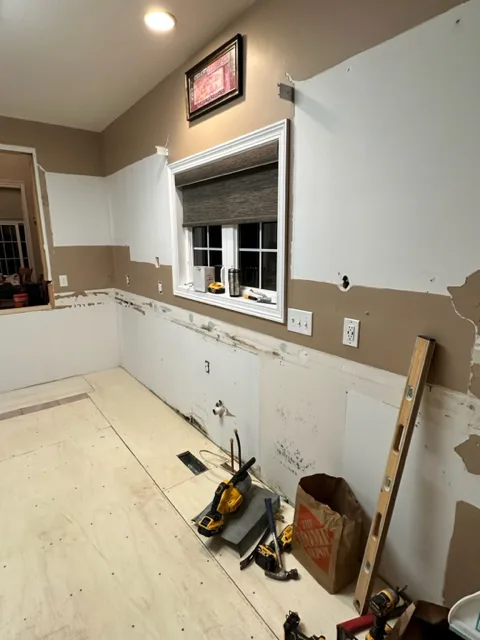 Home before remodeling, original dated condition